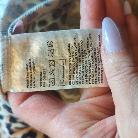 Stretch cotton turtleneck bodysuit leopard print - Picture 3 of 3